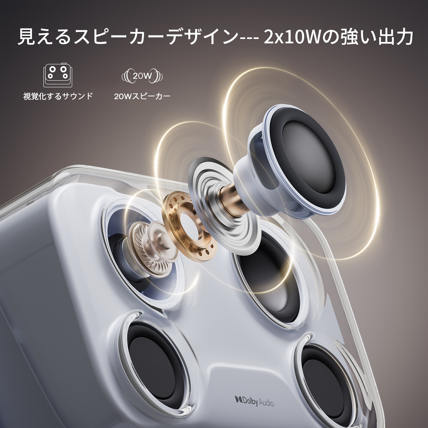 Aurzen BOOM mini スマートプロジェクター Google TV搭載 ブルー - Aurzen