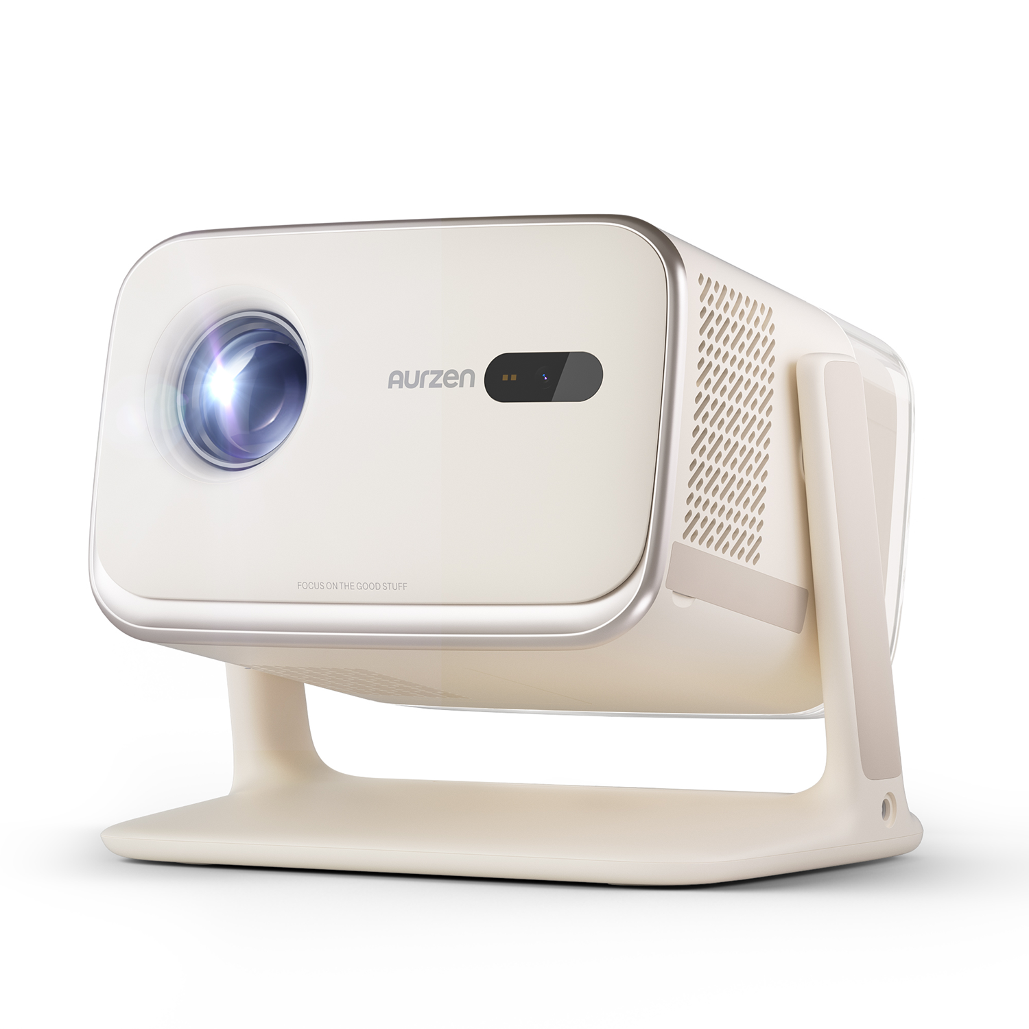 Aurzen BOOM mini スマートプロジェクター Google TV搭載 ベージュ 